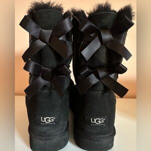 UGG Women's Black Bailey Bow II Boots